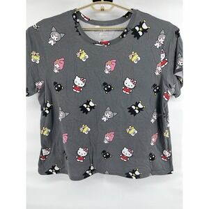 Sanrio Hello Kitty & Friends Women's Plus T-Shirt Size 3X Gray Sleepwear